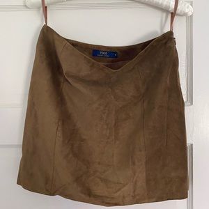 Ralph Lauren Polo Brown Suede Skirt